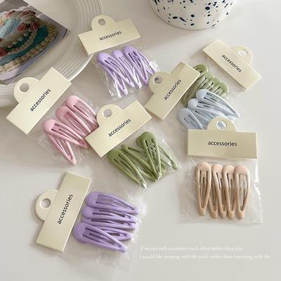 5 Stück/Set Niedliche Bonbonfarbene Wassertropfenform Haarnadeln für Mädchen Haarspangen BB Haarnadel Haarspangen Kopfschmuck Kinder Haaraccessoires Geschenk