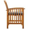 Garden Dining Chairs 2 Pcs with Cushions Solid Acacia Wood