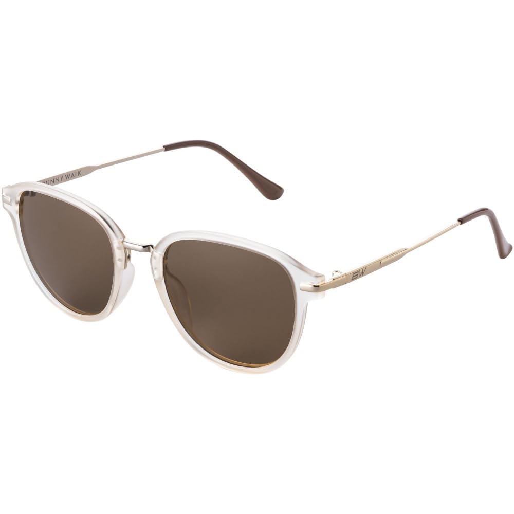 

Bunny Walk Polarized Sunglasses Frost Beige Brown BW-022 BW-0223F