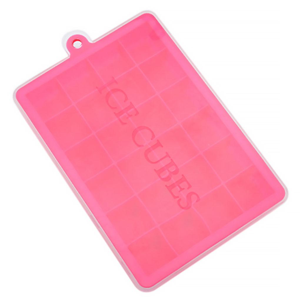 

Silicone Ice Cube Tray Mould Plastic with Lid Home Freezer Maker Kitchen 24 Slot розы красного