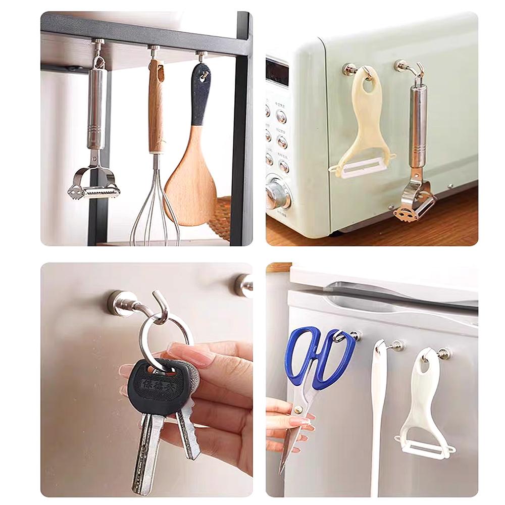 Strong Magnetic Hooks Multi-Purpose Metal Storage Pothook Kitchen Bar Refrigerator Key Magnet Hook Home Bathroom Mini Hangers