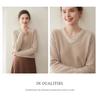 Autumn/Winter 2025 Two-Piece Color Block Cashmere Women's Slimming Knit Pullover