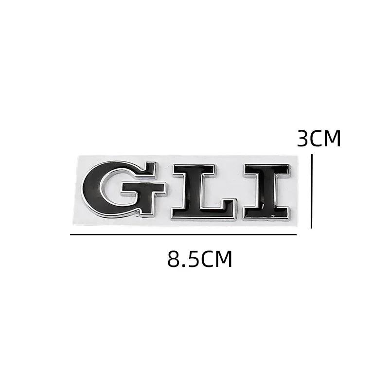 AABIO1 3D Metal Letters GLI Logo Rear Trunk Emblem Badge Car Decal For GTI Volkswagen VW Jetta Passat Virtus Golf Stickers