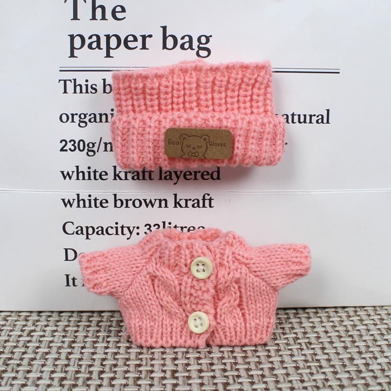 17cm Plush Doll Clothes: Sweater & Wool Hat for Generations 1-3