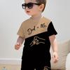 New Summer Boys' Sporty Fashion Color-Block Father & Son Fist Bump Print Round Neck Short Sleeve T-Shirt + Shorts 2pcs Set 2026