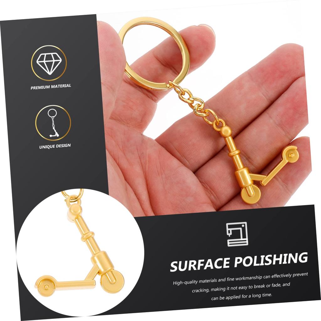 [Baluue] 1 Set Scooter Keychain Motorcycle Keychain Kick Scooter Key Ring Hanging Keychain Car