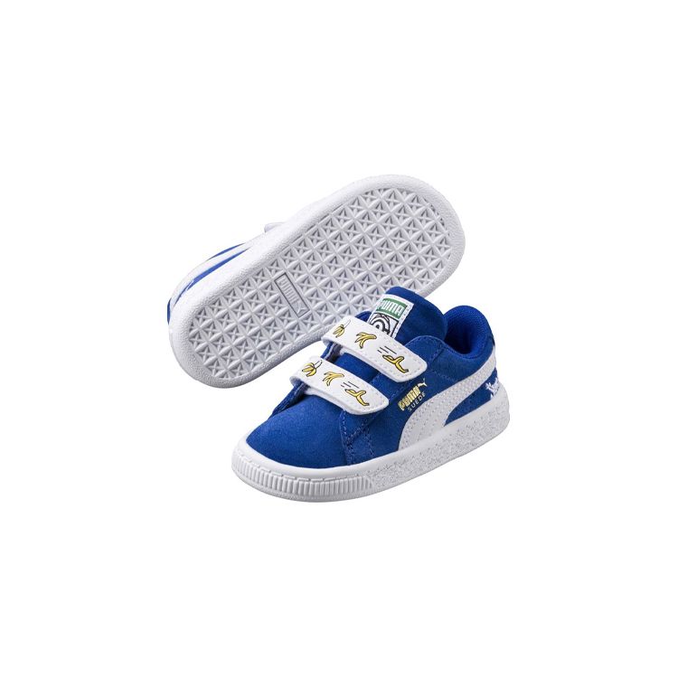 Puma Minions Low-Top Kids Skate Shoes Kids Skate Shoes Blue White 365528-02