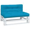 Pallet Cushions 2 Pcs Blue Fabric