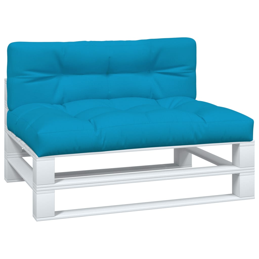 Pallet Cushions 2 Pcs Blue Fabric