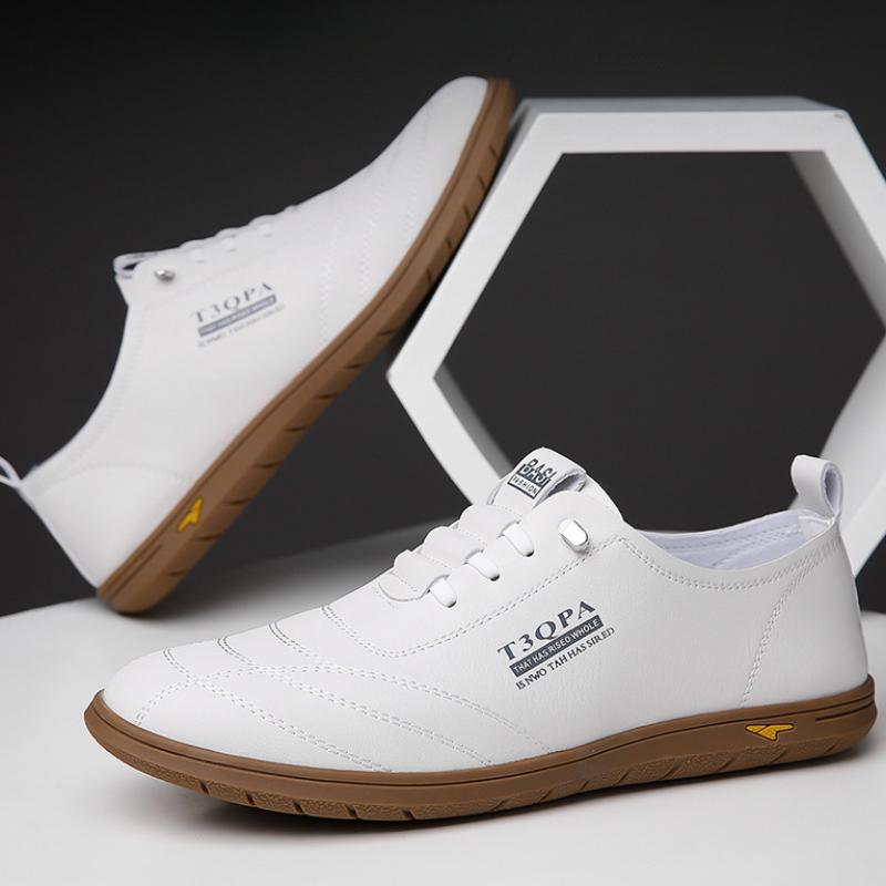 Men's Versatile Breathable Sneakers, Four-season Casual Shoes, Fashionable Sports Shoes, Leather Shoes, British Men's Shoes