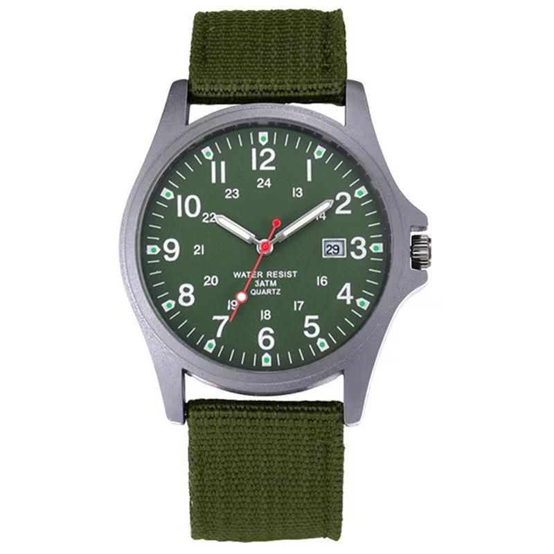Men's Casual Nylon Band Quartz Sports Watch with Date Function