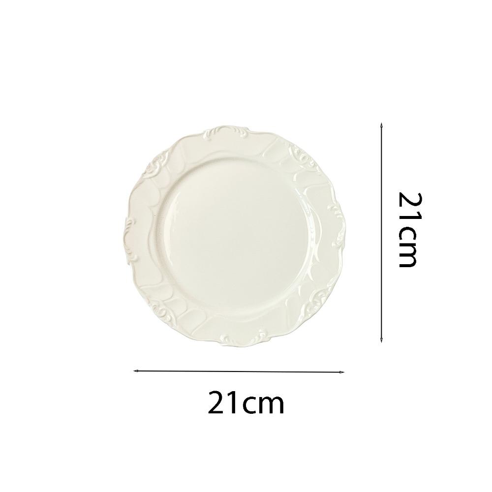 

Vintage Ceramic Plate 8 disc слоновая кость