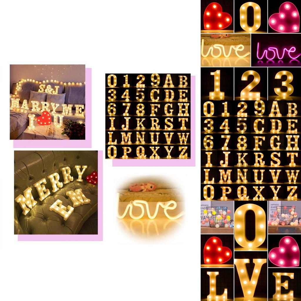 Light Birthday Happy Led Digital Color Lights Emitting Romantic Scene Decorative