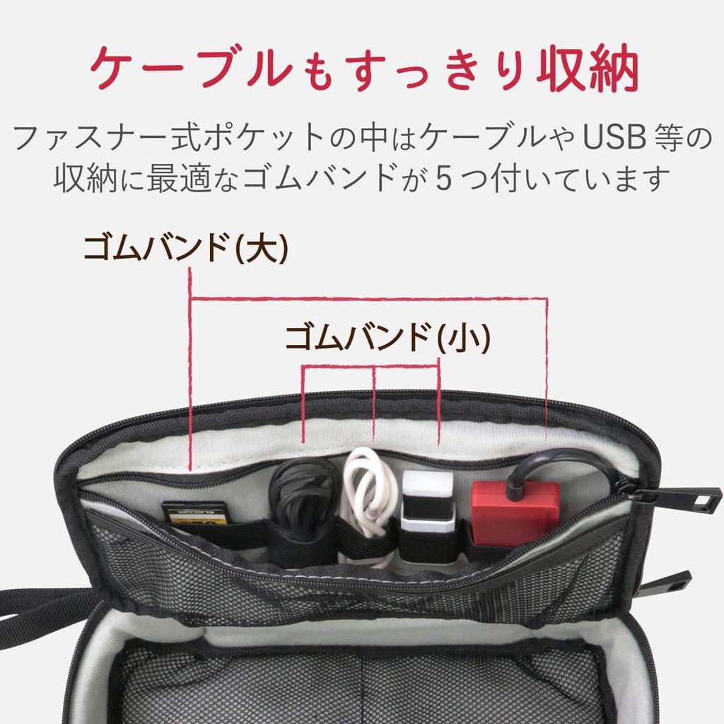 ELECOM Travel Gadget Business Small Item Pouch, Pouch, Bag-in-Bag, Travel, Trip, Storage, Organizer, Navy, BMA-F01XNV