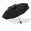 1pc Outdoor Umbrella with Anime Character Design - Automatic Opening/Closing, Portable 3-Fold Design, 8-Rib Iron Frame - Perfect for Fans, Travel