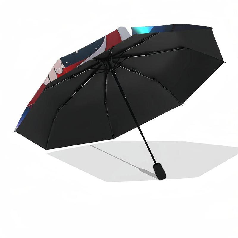 1pc Outdoor Umbrella with Anime Character Design - Automatic Opening/Closing, Portable 3-Fold Design, 8-Rib Iron Frame - Perfect for Fans, Travel