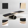 Natural Wood Finish Roller Balance Board Physical Rehabilitation Wooden
