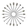 20pcs Diamond Burr Set Rotary Grinding Burrs Drill Bits Set with 1 8 Inch 3mm Shank Stone Carving Accessories Universal