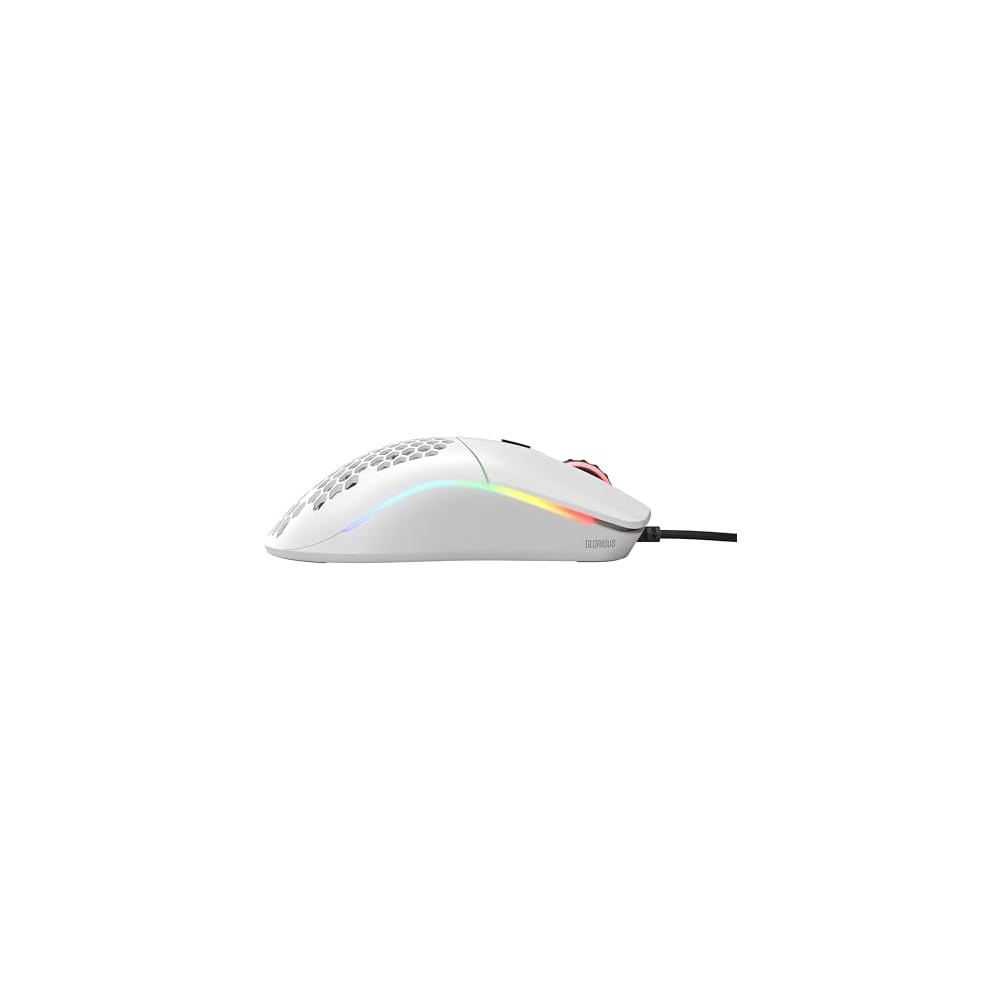 Glorious Model O Gaming Mouse White RGB 6 Programmable Buttons USB Wired Lightweight 67g