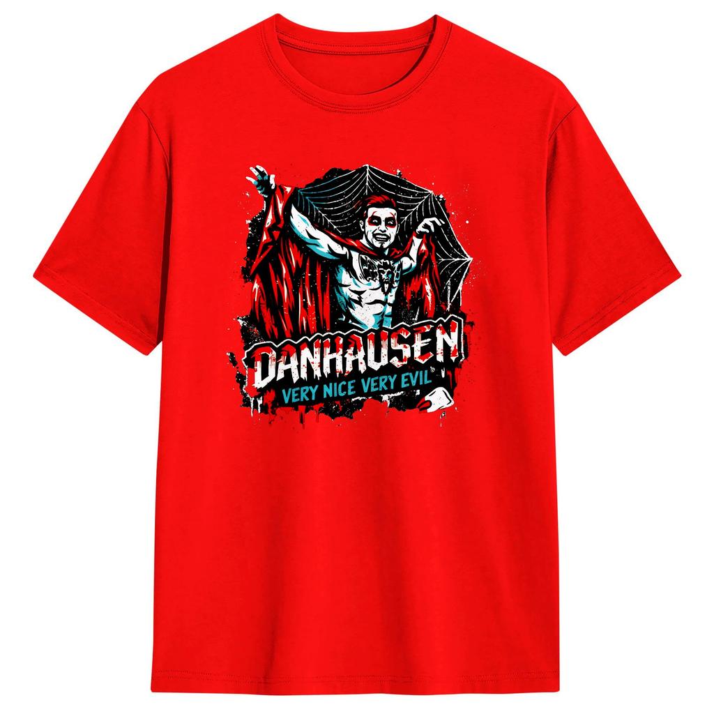Mens Very Nick Very Evil Danhausen Wrestling T Shirts 100 Cotton Tops Fashion Short Sleeve Crew Neck Tee Shirt Summer TShirt