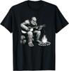 Bigfoot Playing Guitar Rock On Sasquatch Big Foot Gift Unisex T-Shirt
