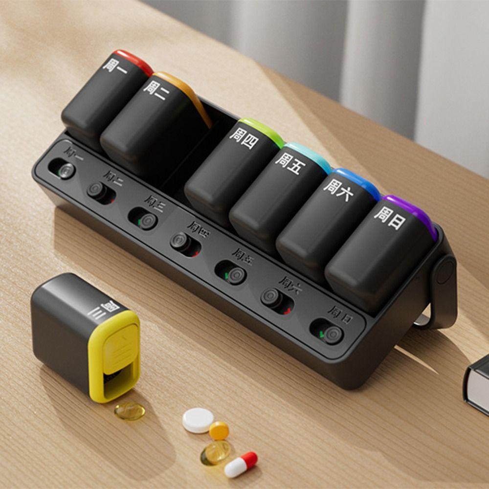 7-Grid Medicine Storage Box Sealed Weekly Pill Case Convenient Daily Pill Box  Household