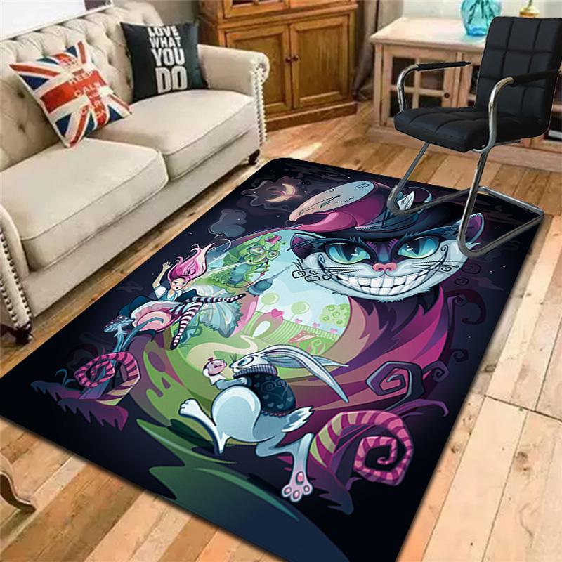 Cute Cartoon Cheshire Cat Rug Floor Mat for Living Room or Bedroom Soft and Comfortable Carpet a Gift for Birthday and Holiday.SFF0917352