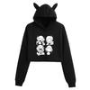 Heiß verkaufendes Katzenohren Anime Senpai Cropped Kapuzenpullover für Damen für Herbst/Winter