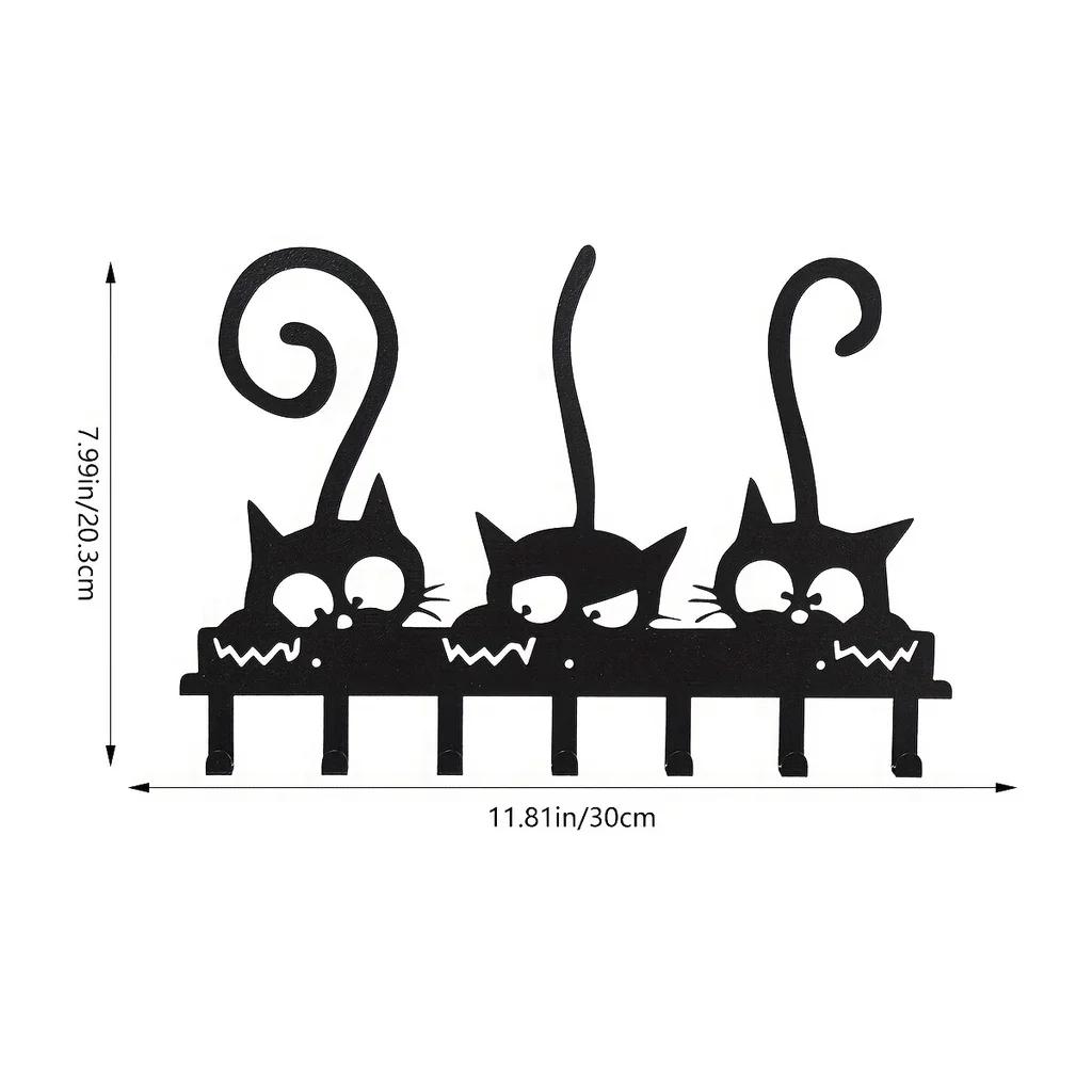 

Многоцелевые крючки для трех котят — идеально подходят для организации ключей, одежды и полотенец, симпатичные и функциональные декоративные крючки бронзовый