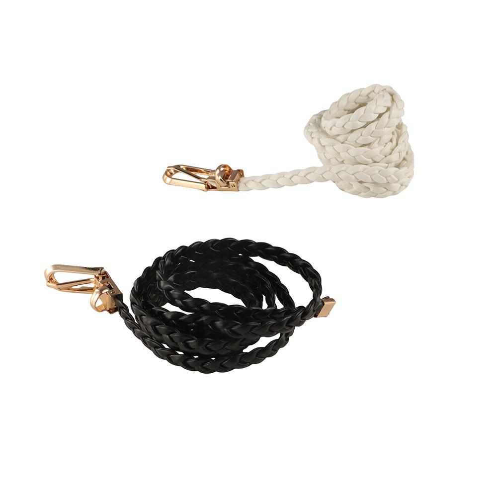 Jeans Decor Weave Belt Waist Belt PU Leather Waistband Fashion Thin Belt  Trouser Decoration