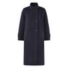 Qiu Shui Yi Ren Women's Korean Style Long Wool Blend Coat