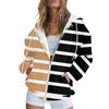 Women's Fashion Jacket Casual Printed Long-sleeved Hooded Cardigan Sweatshirts