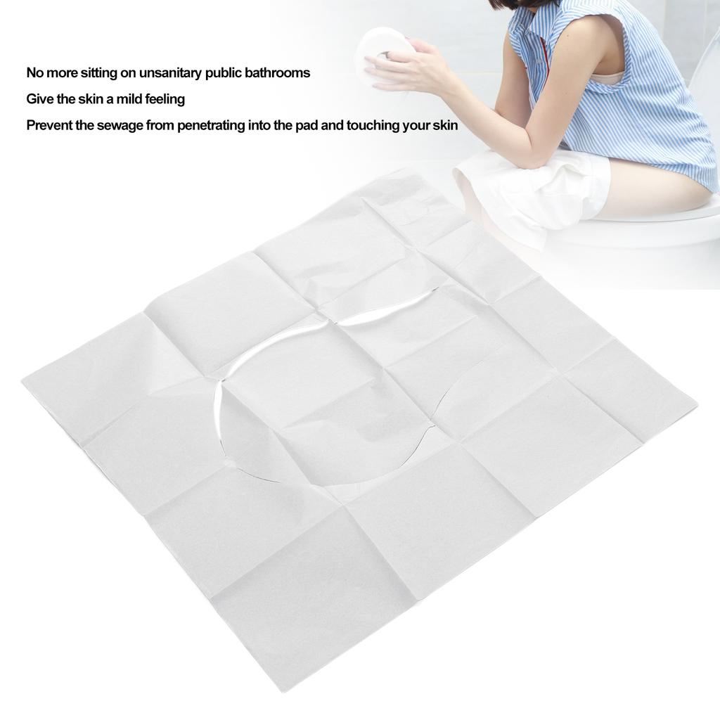 50pcs Disposable Toilet Seat Cover Water Soluble Portable Potty Seat Covers for Pregnant Woman Elder