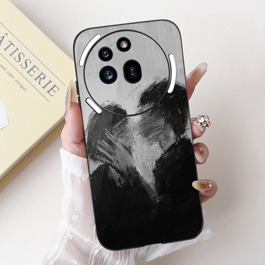 Fashion Design Phone Case For Nothing Phone (3a) Pro Phone3a Black Silicone Soft Cover For NothingPhone 3a 3 a Pro Cases Bumper