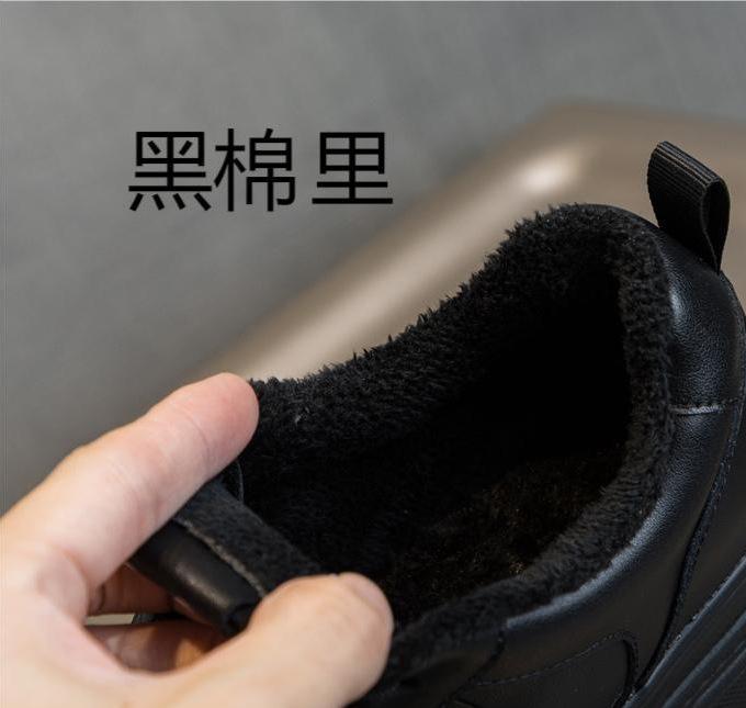 Herbst- und Winter-Damenschuhe neue Keilabsatz-Plateau-Muffin-High-Top-Schuhe mit kleinem inneren Höhenzuwachs Freizeitschuhe Stiefeletten Damen