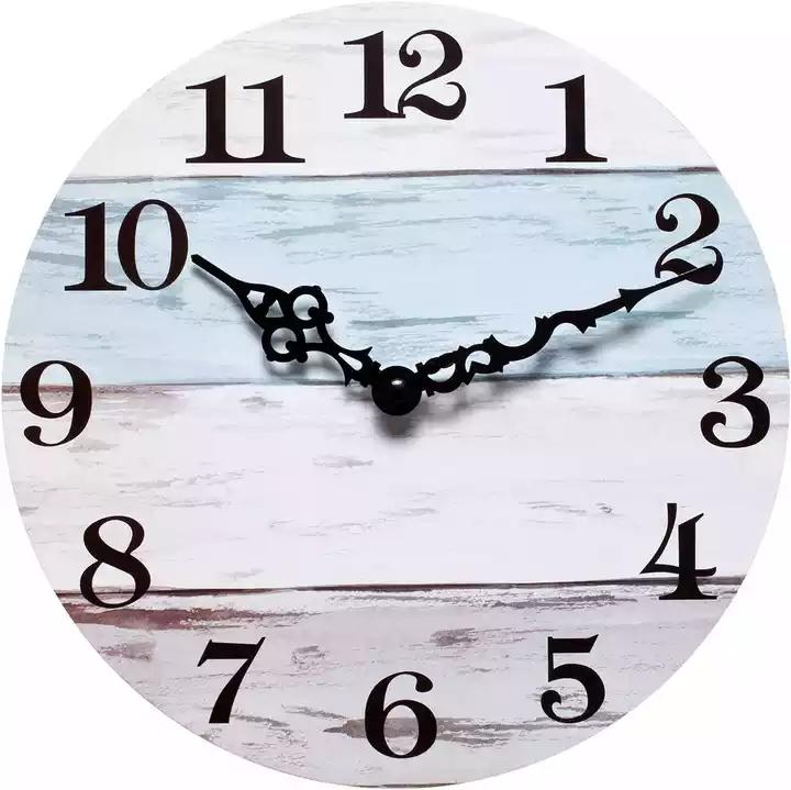 10inch Manufacturer Factory Price Cheap Wooden Wall Clocks Silent Number Quartz Decorative Home Bedroom Hanging Watch