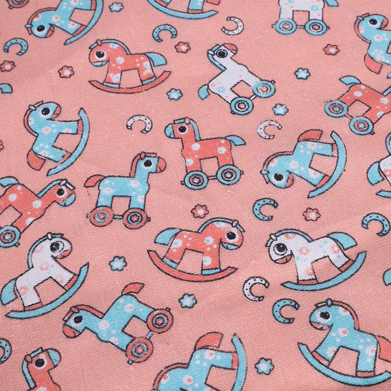 Creative Pony Series Burlap-Style Cotton Linen Tablecloth, Japanese-Style Square for Dining or Coffee Table.