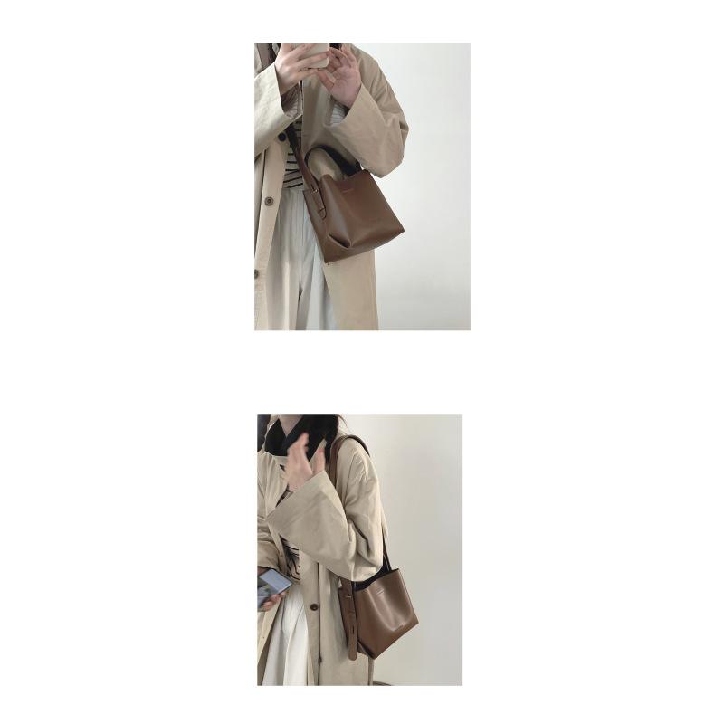 Tooxika Женская новая высококачественная фактурная сумка-ведро большой вместимости — фото 13