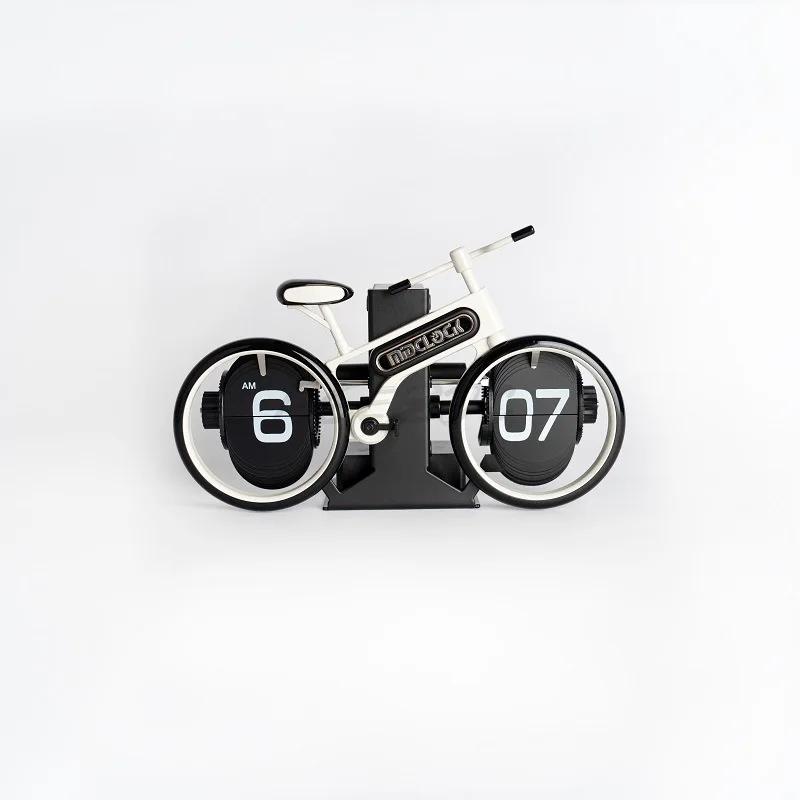 Personalized Bicycle Creative Bicycle Flip Clock Home Desktop Styling Flip Clock Fashion Decoration Gift Seat Clock