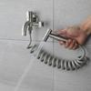 Wandmontiertes Nickel-WC-Bidet-Sprühset Einzelkalt-Shattaf-Badsprüher Duschbidet Hochdruckpistole 304 SS