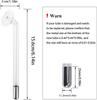 Orange Mushroom Electrode for High Frequency Machine - Facial Glass Tube for Cheeks, Jawline & Forehead, Portable Skin Care Tool