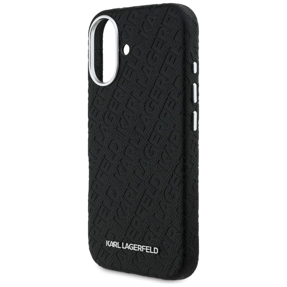 Karl Lagerfeld FW Stamped Karl MagSafe Case for iPhone 16 Black