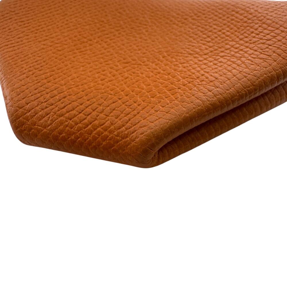 Hermes Porta-moedas Epsom Revan Gado Laranja Epsom Usado