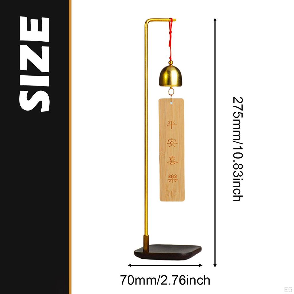 Wind Bell Calligraphy Painting Brush Holder Metal Small Hanging Decoration Chime for Office