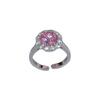 Luxury Fashion Full Diamond Round Open Ring For Women Versatile Jewelry