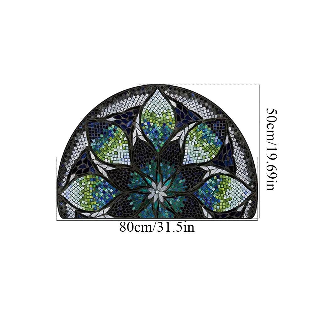 New Non Slip Semi-Circular Carpet Washable Wear-resistant Entrance Door Mat Doormat Bathroom Entrance