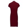 Michael Kors Rayon X Nylon Side Logo Tape Short Sleeve Rib Knit Dress Dress S RedUsed