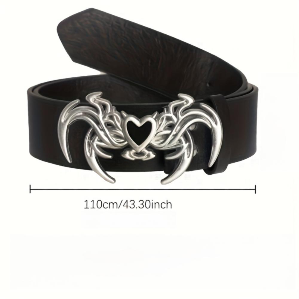 Irregular Buckle PU Leather Belt Retro Gothic Jeans Waistband Designer Belts For Women Men