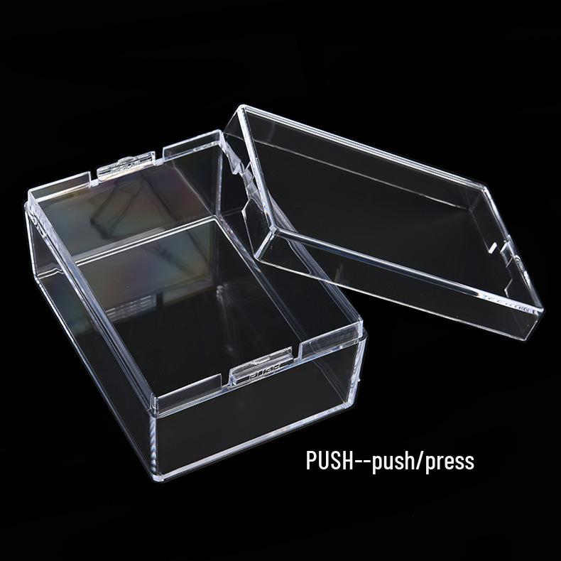 Transparent Metal Lock Box for Two Decks of Playing Cards, 98x72x46