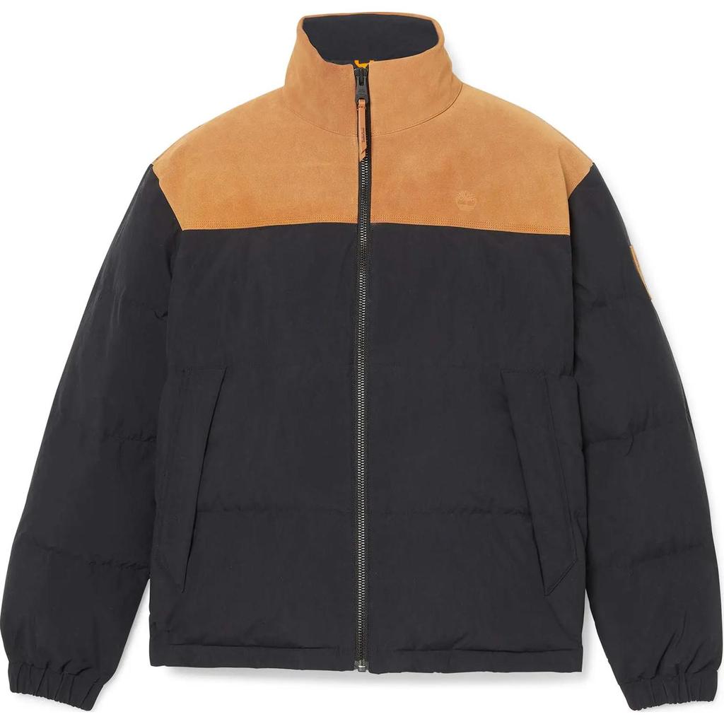 Timberland Color Block Stand Collar Zip Long Sleeve Jacket Men Jacket Black TB0A6G2N001